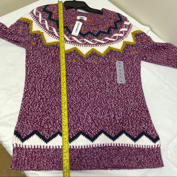 Old Navy Multicolor Purple Fair Isle Knitted Sweater - Picture 10 of 16
